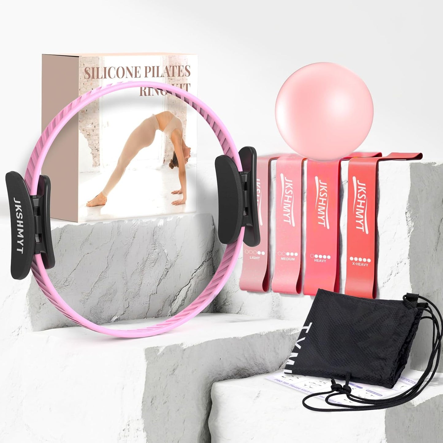 Pilates Ring Fitness Circle for Women, Pilates Equipment – 14.5" Home Magic Exercise Workout, Better Me Pilates Essentials Starter Set for Beginners Toning Inner Thighs, Arms and Core