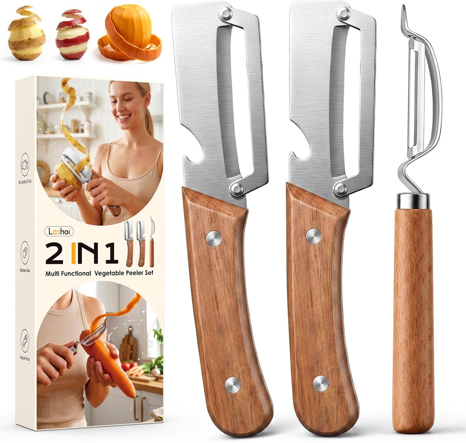 3 Pack Vegetable Fruit Peeler Set