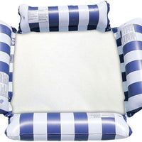 4-In-1 Inflatable Pool Floats Water Hammock, Multi-Purpose Pool Rafts Bed for Adults, Floating Bed Lounge Chair for Swimming Pool Beach Sea, Dark Blue