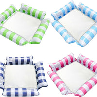4-In-1 Inflatable Pool Floats Water Hammock, Multi-Purpose Pool Rafts Bed for Adults, Floating Bed Lounge Chair for Swimming Pool Beach Sea, Dark Blue