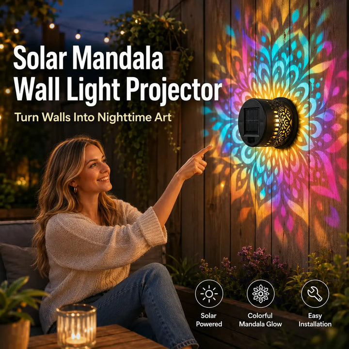 Solar Mandala Wall Light – Seven Color Projector